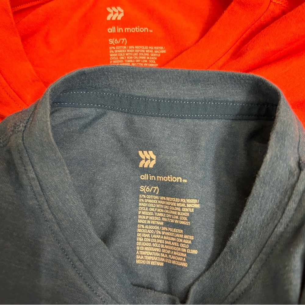 All in Motion shirts size S 6/7 - Picture 3 of 4